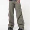 Minga London Clothing Cleo Green Y2k Cargo Pants