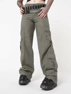 Minga London Clothing Cleo Green Y2k Cargo Pants