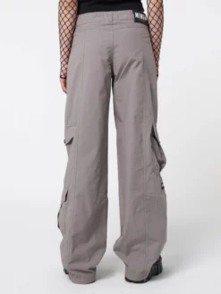 Minga London Cleo Grey Y2k Cargo Pants