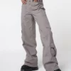 Minga London Cleo Grey Y2k Cargo Pants
