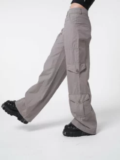 Minga London Cleo Grey Y2k Cargo Pants