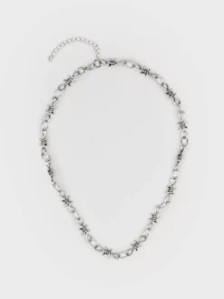 Minga London Crown Of Thorns Silver Necklace Set