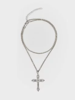 Minga London Crown Of Thorns Silver Necklace Set