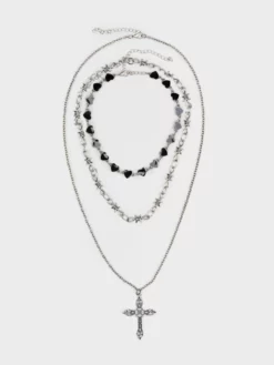 Minga London Crown Of Thorns Silver Necklace Set