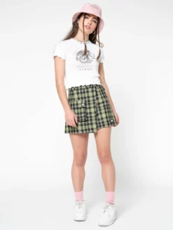 Minga London Clothing Culture Chinese Dragon Lettuce Edge Crop Tee