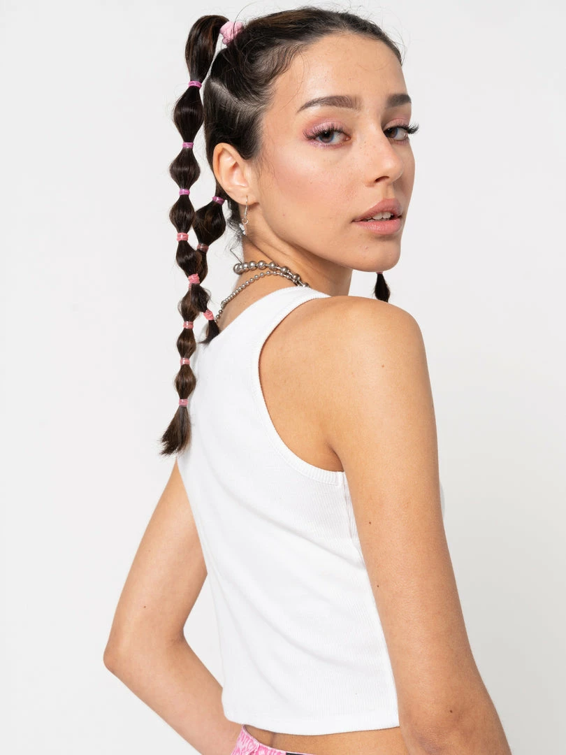 Minga London Cute Ribbed Vest Crop Top