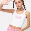 Minga London Cute Ribbed Vest Crop Top