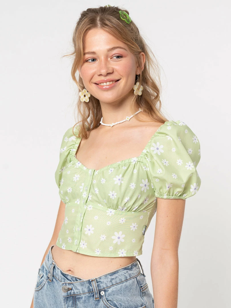 Minga London Eden Floral Milkmaid Top
