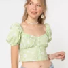 Minga London Eden Floral Milkmaid Top