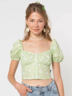 Minga London Eden Floral Milkmaid Top