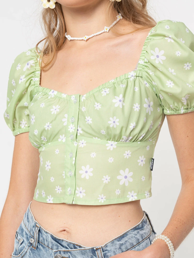 Minga London Eden Floral Milkmaid Top