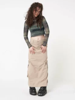 Minga London Evergreen Mesh Crop Top