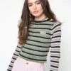 Minga London Fantasy Stripes Knit Ribbed Top