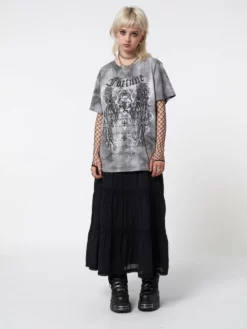 Minga London Fortune Wings Grey Tie Dye T-Shirt