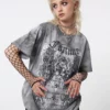 Minga London Fortune Wings Grey Tie Dye T-Shirt