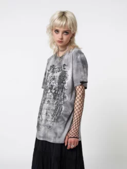 Minga London Fortune Wings Grey Tie Dye T-Shirt