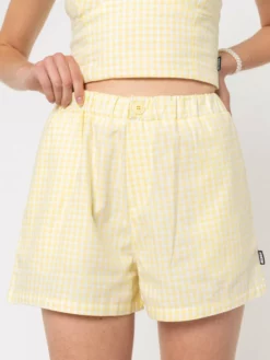 Minga London Maisie Yellow Gingham Boxer Shorts Clothing