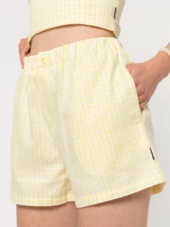 Minga London Maisie Yellow Gingham Boxer Shorts Clothing