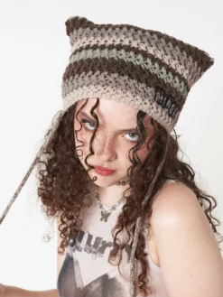 Minga London Goblin Stripes Knit Tie Hat Clothing