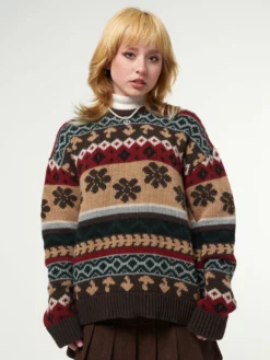 Minga London Granny Jacquard Knit Jumper