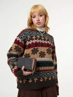 Minga London Granny Jacquard Knit Jumper