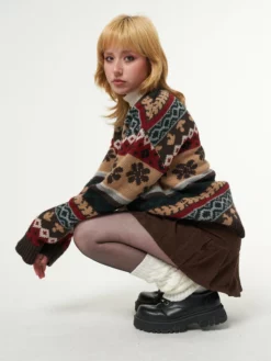 Minga London Granny Jacquard Knit Jumper