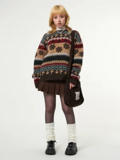 Minga London Granny Jacquard Knit Jumper