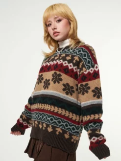 Minga London Granny Jacquard Knit Jumper