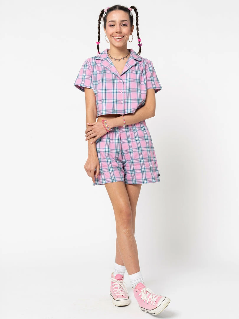 Minga London Clothing Hannah Cropped Plaid Shirt