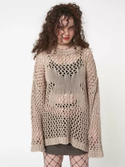 Minga London Clothing Metamorphosis Open Knit Jumper