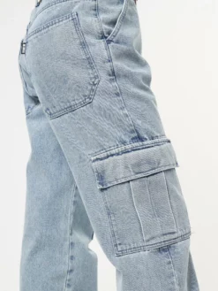 Minga London Clothing Acid Blue Cargo Jeans