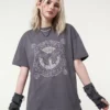 Minga London Ancient Butterfly Charcoal Grey T-shirt