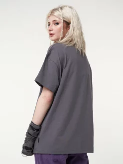 Minga London Ancient Butterfly Charcoal Grey T-shirt