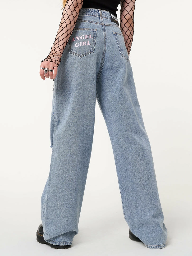Minga London Clothing Angel Girl Wide Leg Jeans