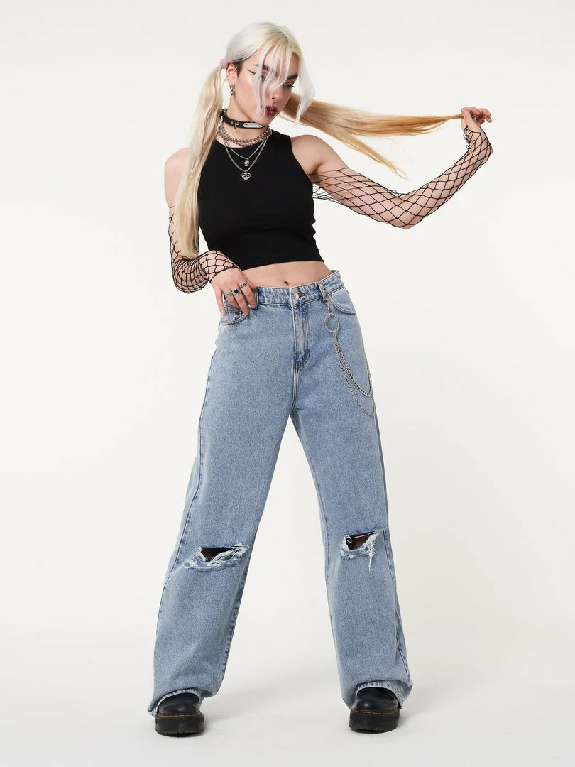 Minga London Clothing Angel Girl Wide Leg Jeans