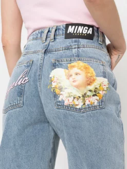 Minga London Angelic Dad Jeans In Light Blue