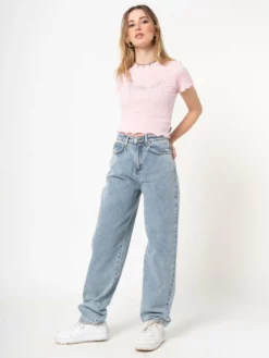 Minga London Angelic Dad Jeans In Light Blue