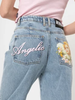 Minga London Angelic Dad Jeans In Light Blue