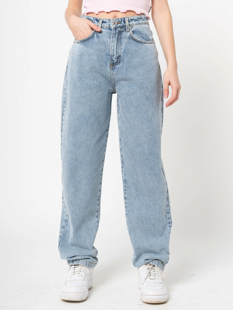 Minga London Angelic Dad Jeans In Light Blue