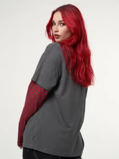 Minga London Anime Striped Oversized Long Sleeve T-shirt