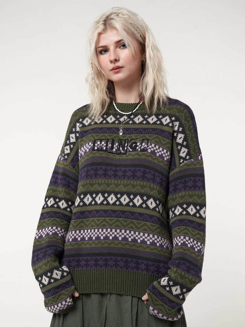 Minga London Aspen Jacquard Knit Jumper Clothing