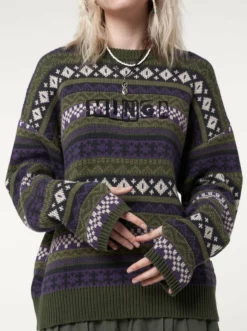Minga London Aspen Jacquard Knit Jumper Clothing
