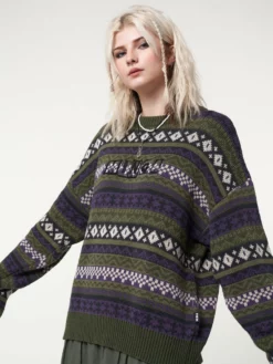 Minga London Aspen Jacquard Knit Jumper Clothing
