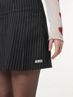 Minga London Clothing Pinstripe Pleated Mini Skirt