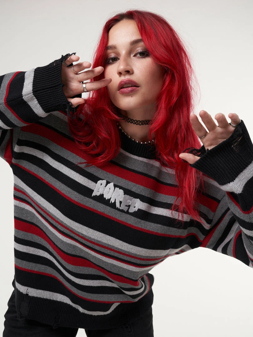 Minga London Boredom Striped Knit Jumper