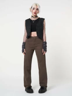 Minga London Clothing Carpenter Jeans In Brown