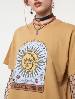 Minga London Celestial Dreams Golden Yellow T-Shirt