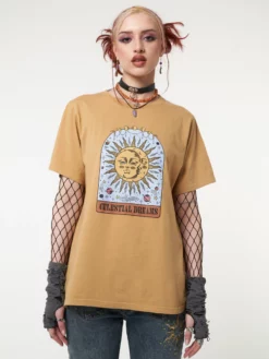 Minga London Celestial Dreams Golden Yellow T-Shirt