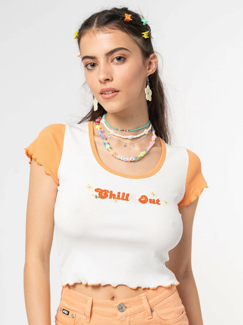 Minga London Chill Out Lettuce Edge Crop Tee