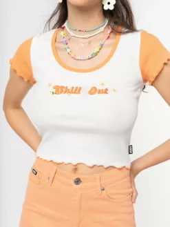 Minga London Chill Out Lettuce Edge Crop Tee